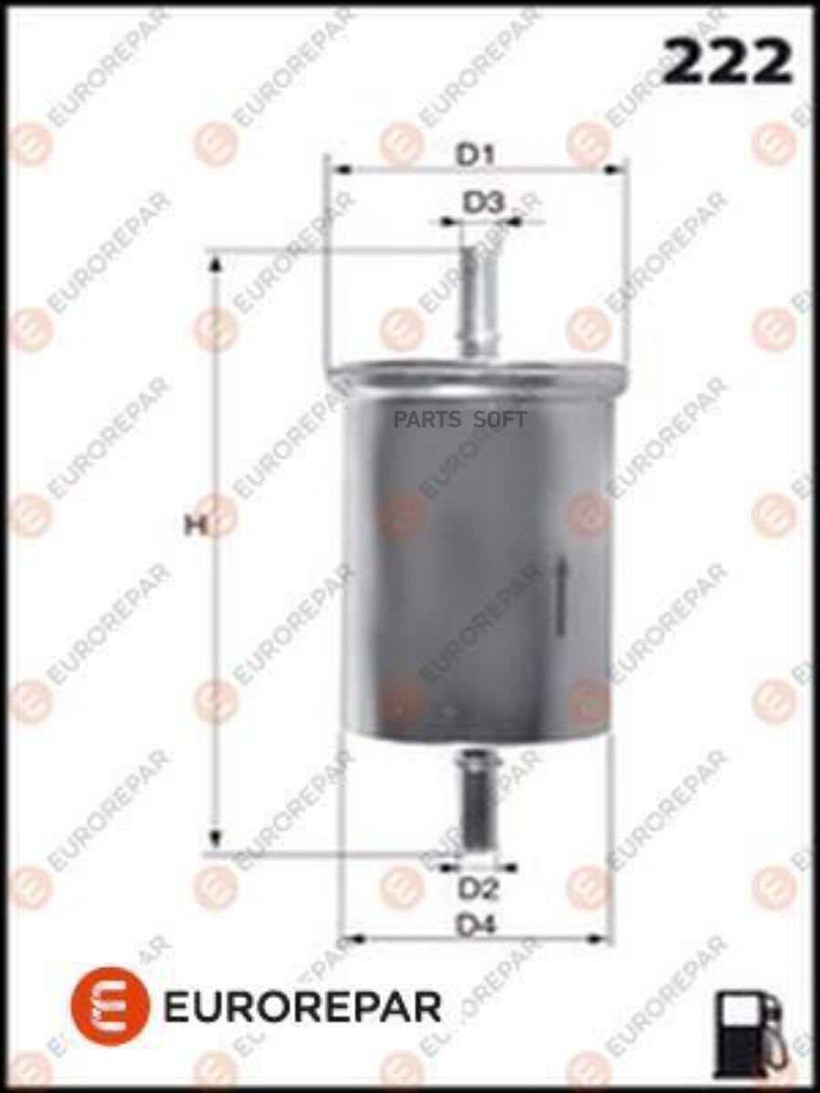 

Eurorepar Фильтр топливный (бензин) D52мм Ford, Mazda, Volvo 1.4. 1.6. 2.0