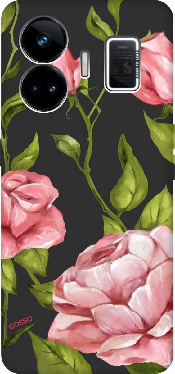 

Чехол на Realme GT Neo 5 "Amazing Roses" черный, Черный;зеленый, 158686