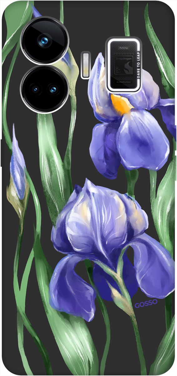 

Чехол на Realme GT Neo 5 "Amazing Irises" черный, Черный;зеленый, 158686