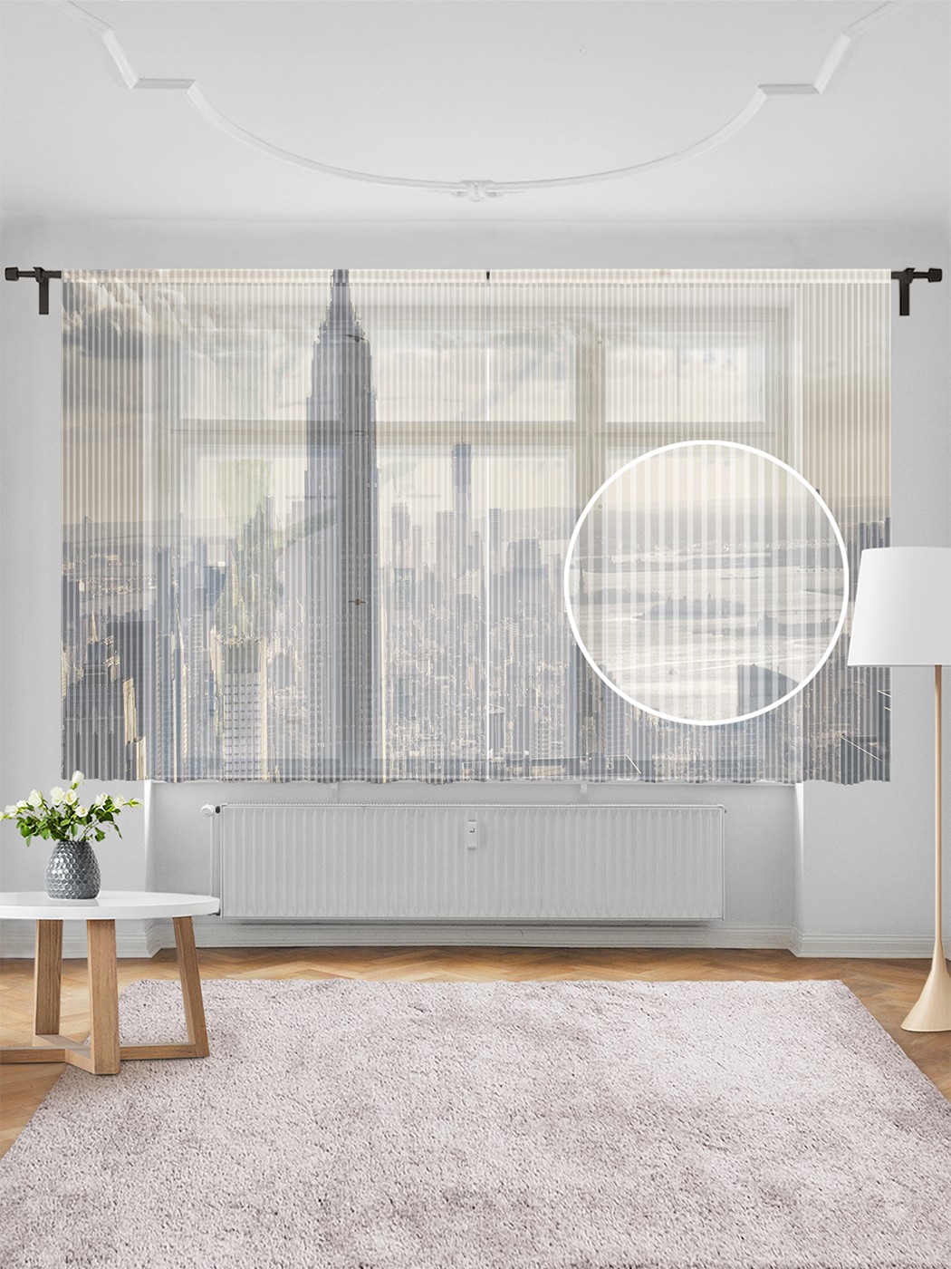 

Тюль JoyArty "Вечер в нью йорке", 155х180 см, Вечер в нью йорке