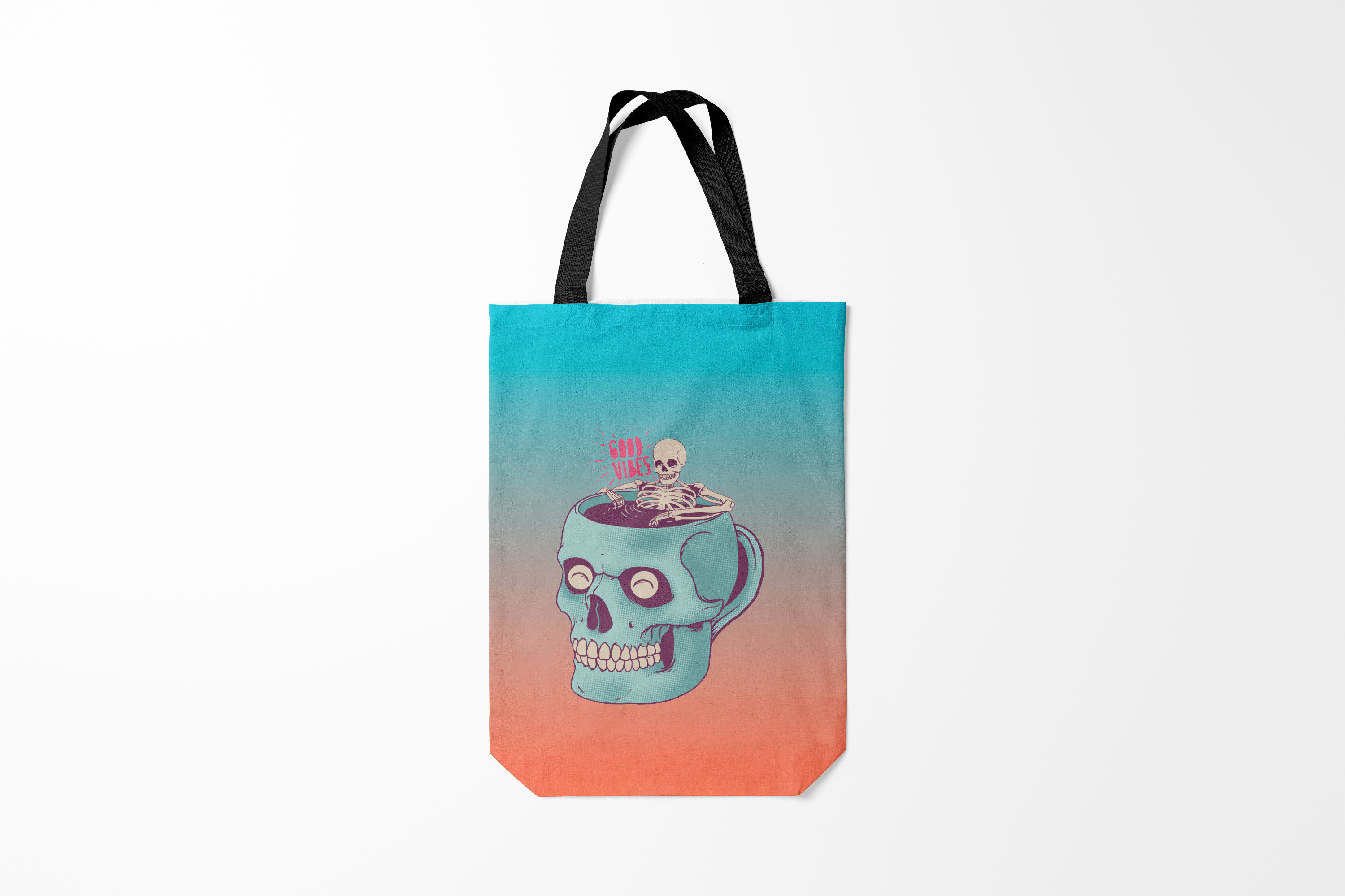 

Сумка шoппер унисекс Burnettie Черепа Santa Skull хипстер, черный, Черепа Santa Skull хипстер