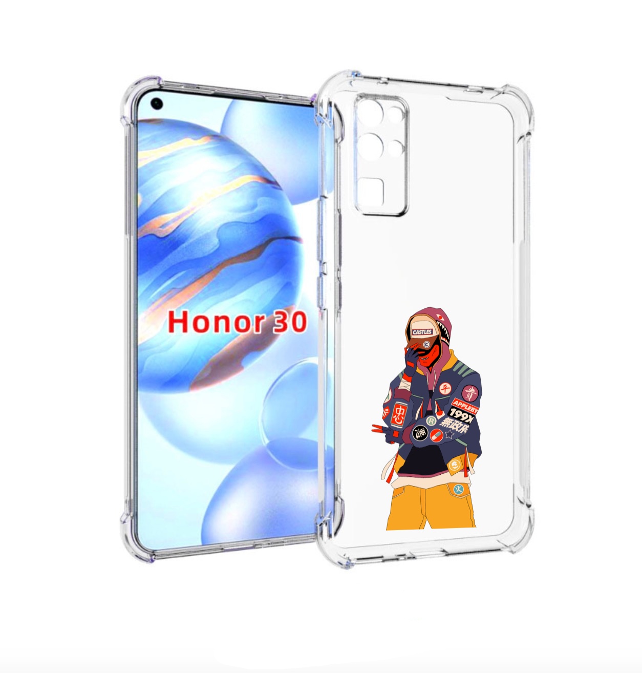 

Чехол бампер MyPads модник для Honor 30 (BMH-AN10) противоударный, Прозрачный, Tocco