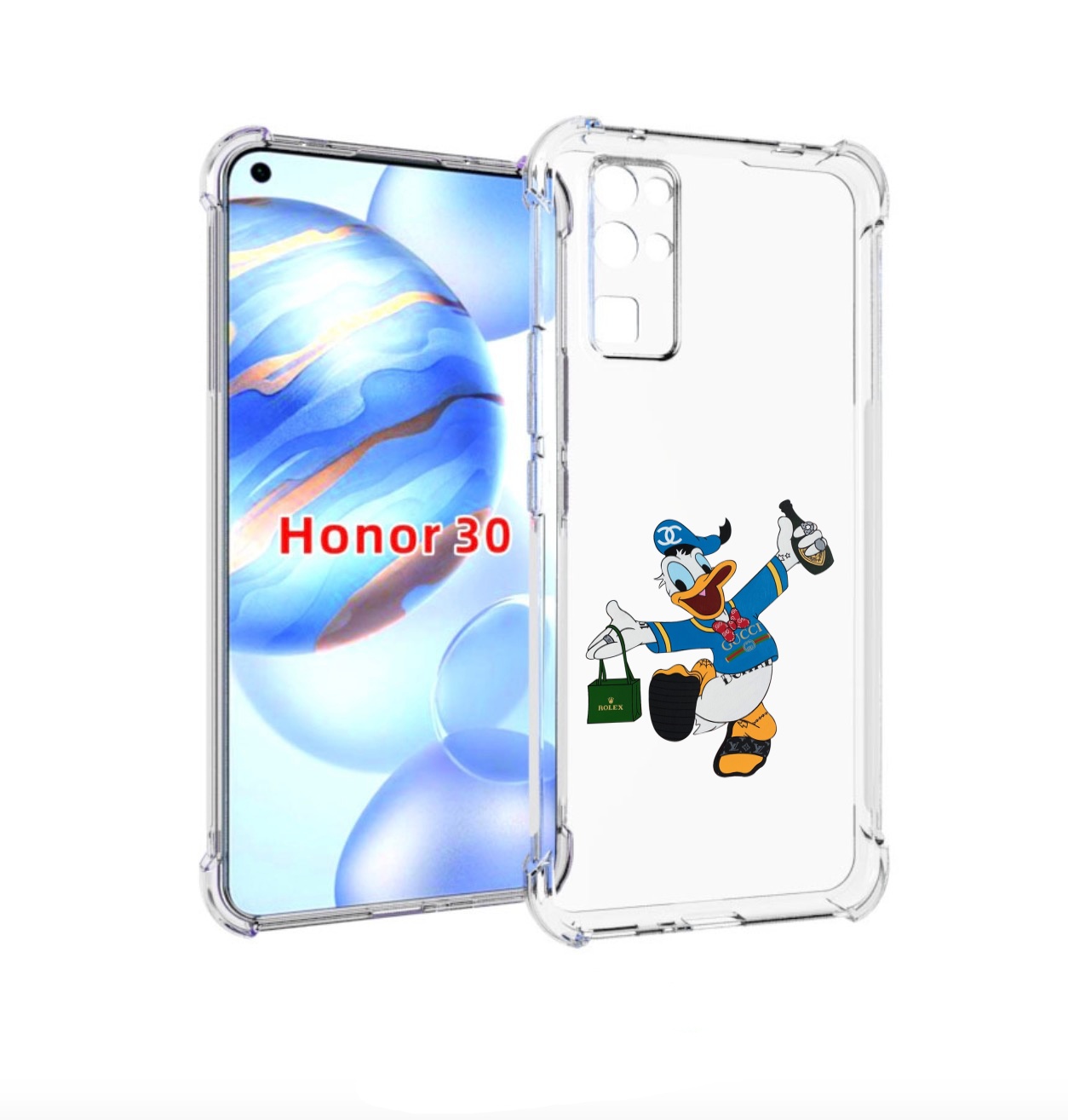 

Чехол бампер MyPads модный-дональд-дак для Honor 30 (BMH-AN10) п, Прозрачный, Tocco