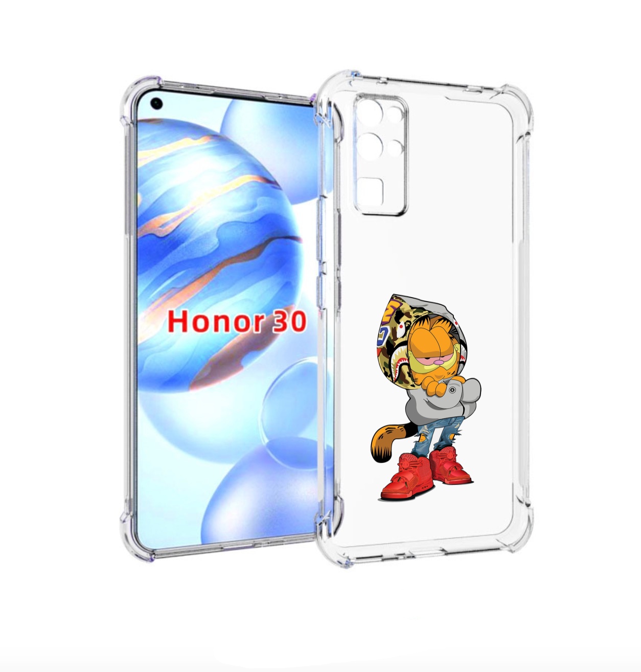 

Чехол бампер MyPads модный-котяра детский для Honor 30 (BMH-AN10, Прозрачный, Tocco