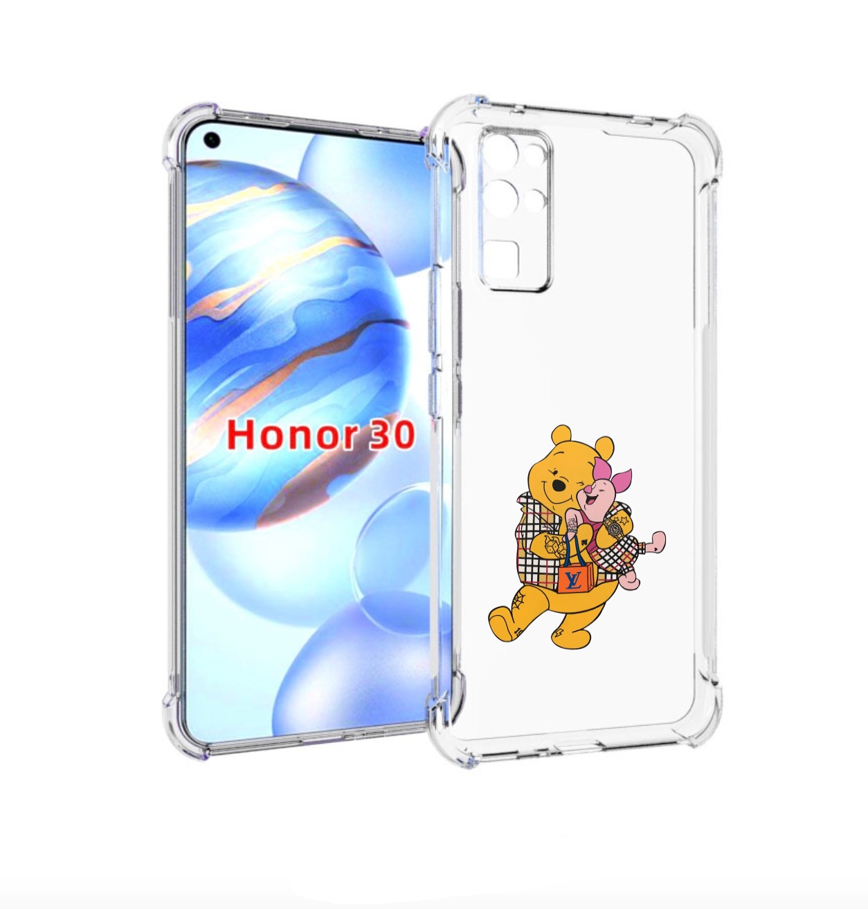 

Чехол бампер MyPads модный-медведь-из-винни-пуха для Honor 30 (B, Прозрачный, Tocco