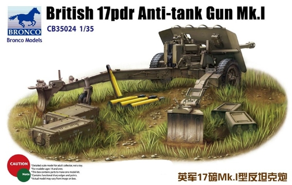 

Сборная модель Bronco 1/35 British 17prd Anti-tank gun Mk.I CB35024