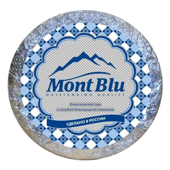 Сыр полутвердый Mont Blu с голубой плесенью 50%