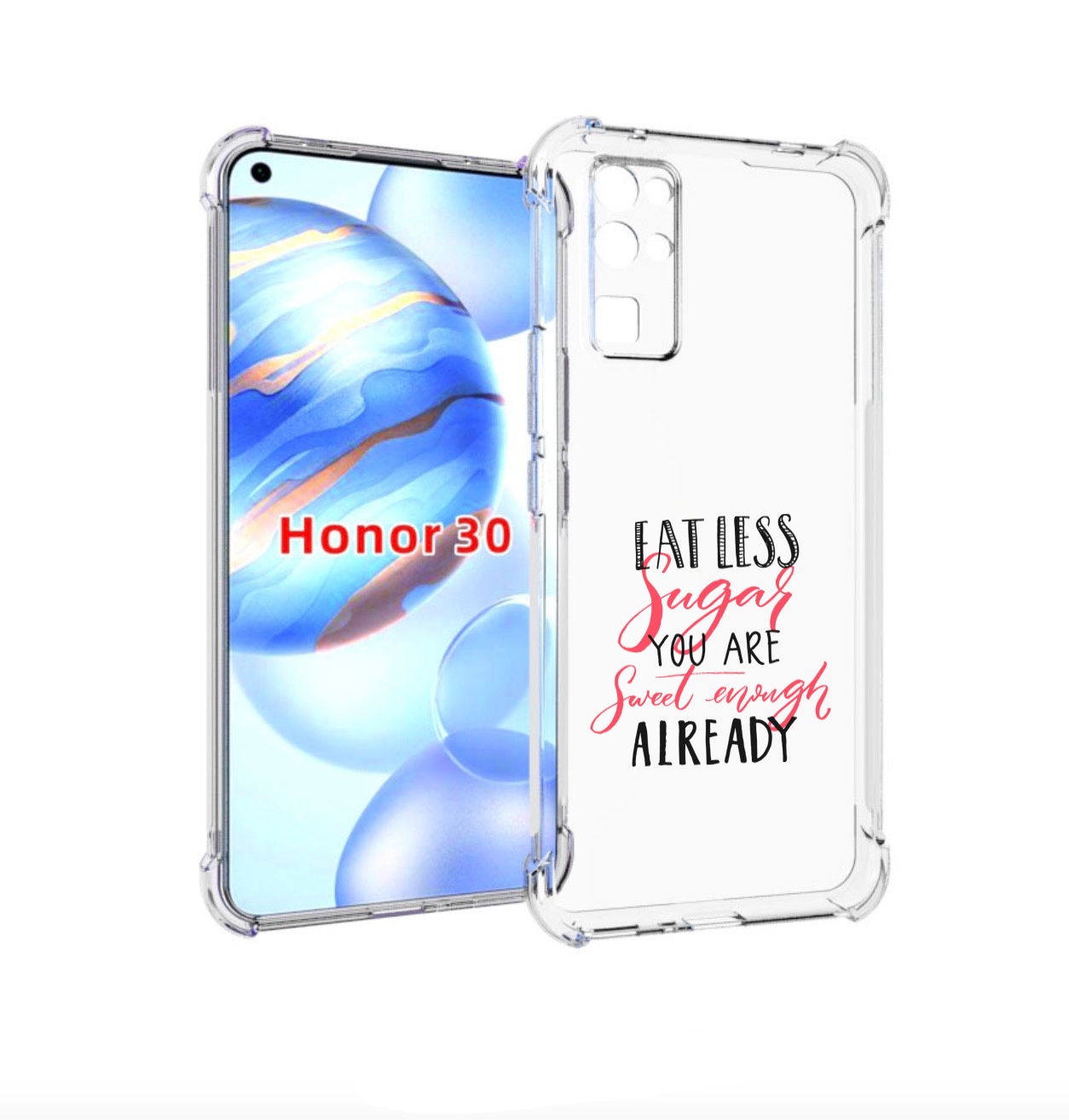 

Чехол бампер MyPads мотивация-цитаты для Honor 30 (BMH-AN10) про, Прозрачный, Tocco