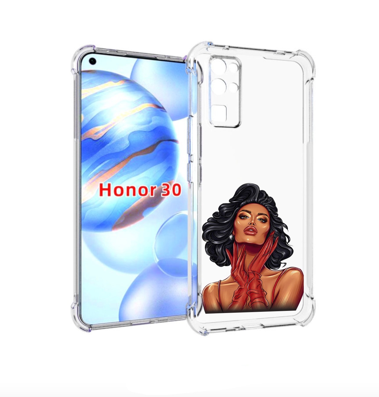 

Чехол бампер MyPads мулатка-в-перчатках женский для Honor 30 (BM, Прозрачный, Tocco