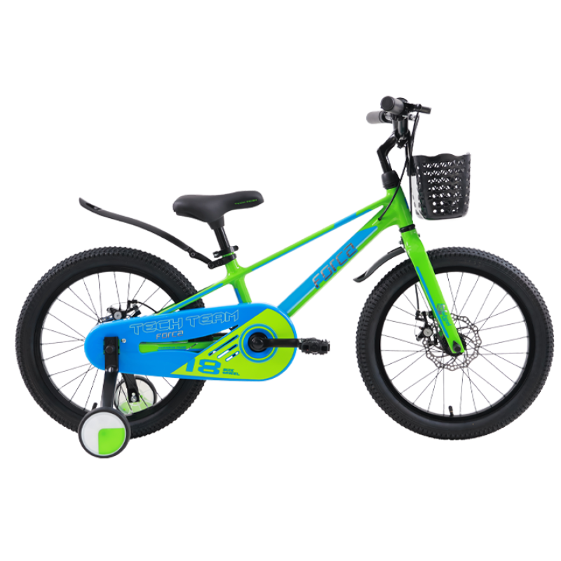Детский велосипед Tech Team Forca зеленый/синий магниевый сплав NN012546