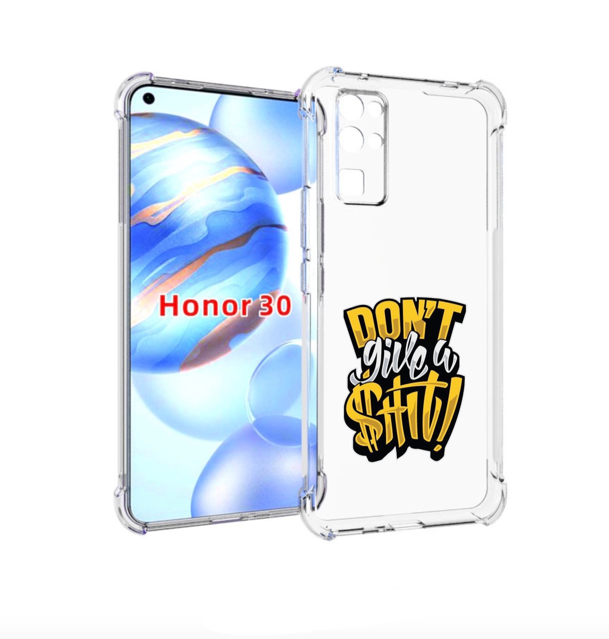 

Чехол бампер MyPads не давай шит для Honor 30 (BMH-AN10) противо, Прозрачный, Tocco