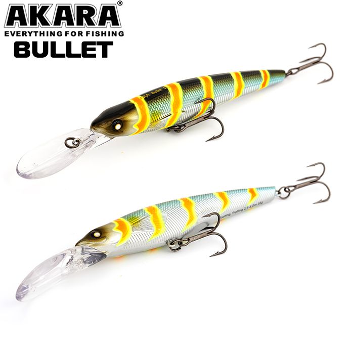 

Воблер Akara Bullet 115F 16 гр 4/7 oz 4,5 in A106, Разноцветный, Bullet