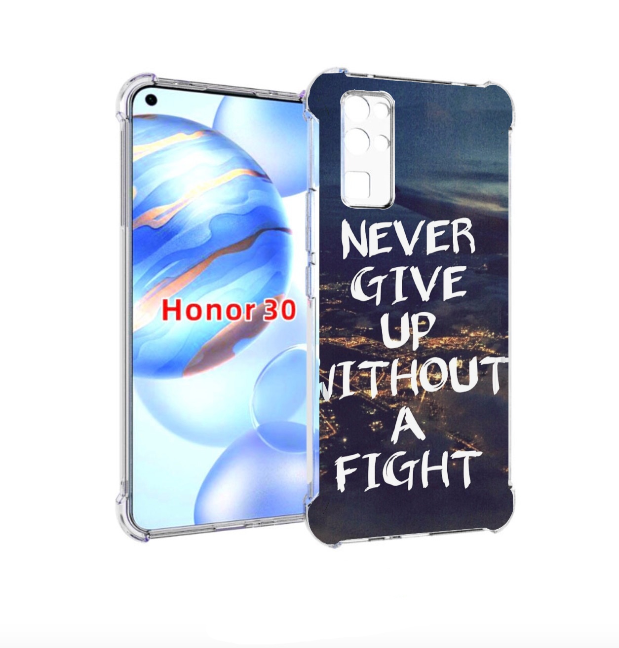 

Чехол бампер MyPads никогда не сдавайся без боя для Honor 30 (BM, Прозрачный, Tocco