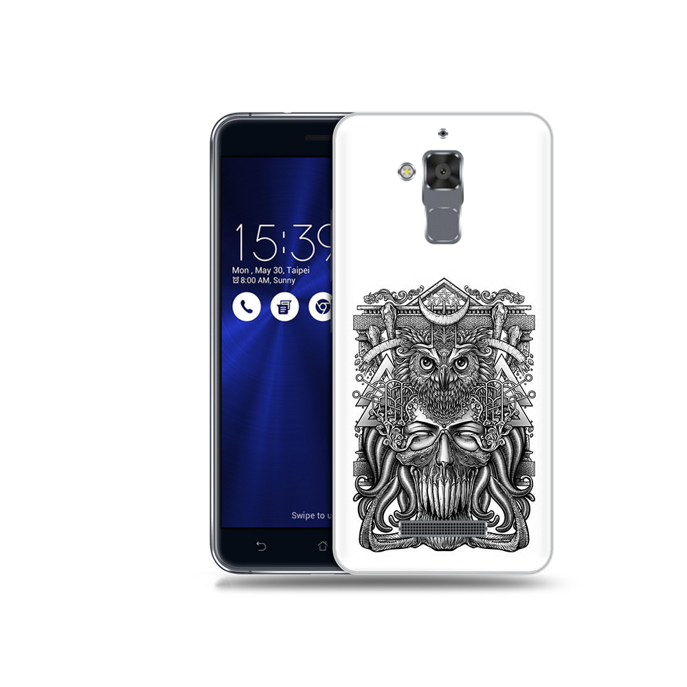 

Чехол MyPads Tocco для Asus ZenFone 3 Max (ZC520TL) зубастая сова, Прозрачный, Tocco