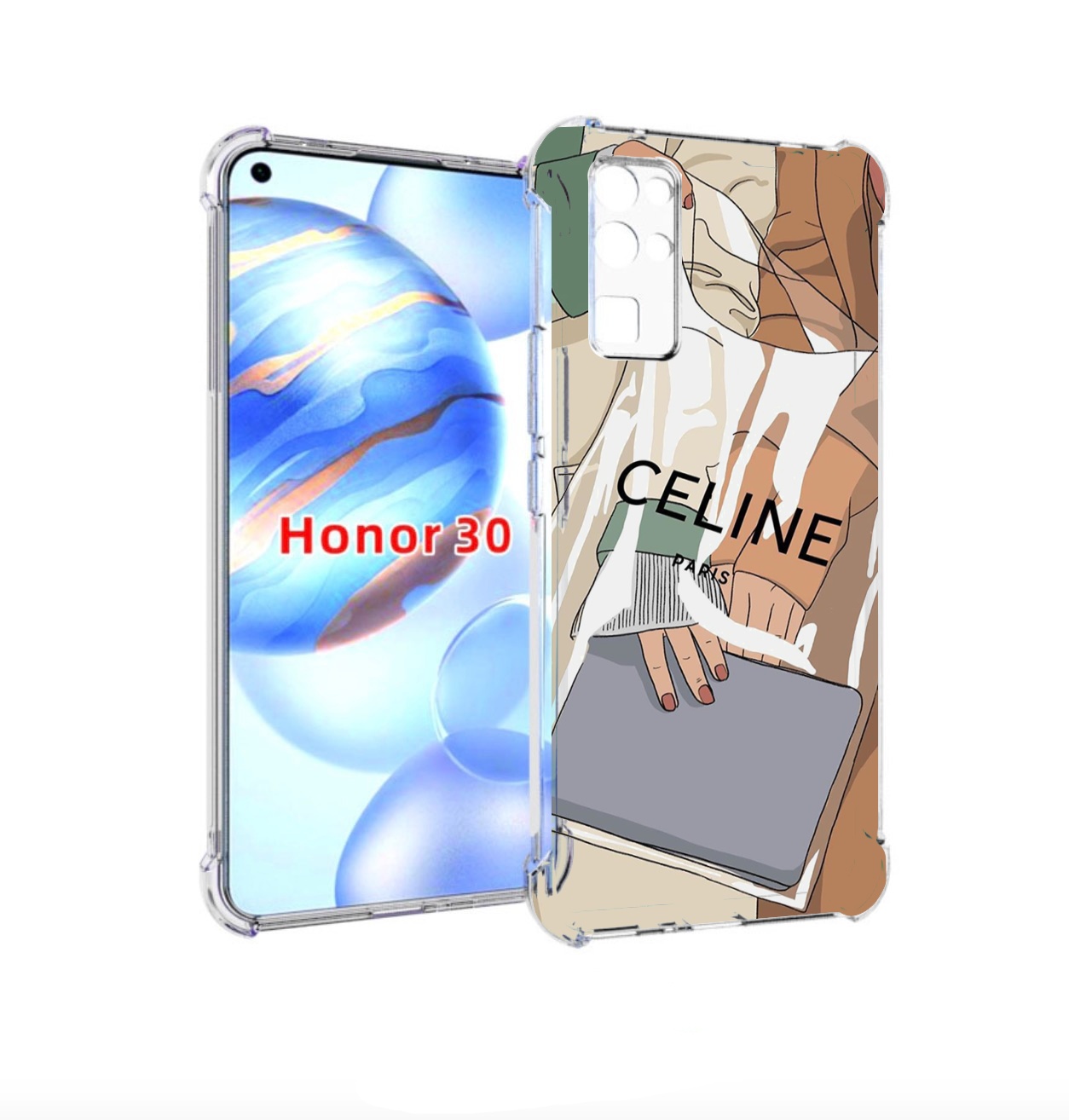 

Чехол бампер MyPads пакет-келин-париж женский для Honor 30 (BMH-, Прозрачный, Tocco