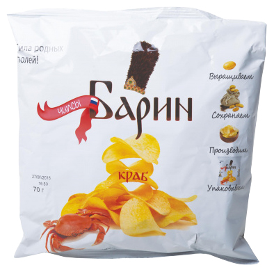 

Чипсы картофельные Барин краб 70 г