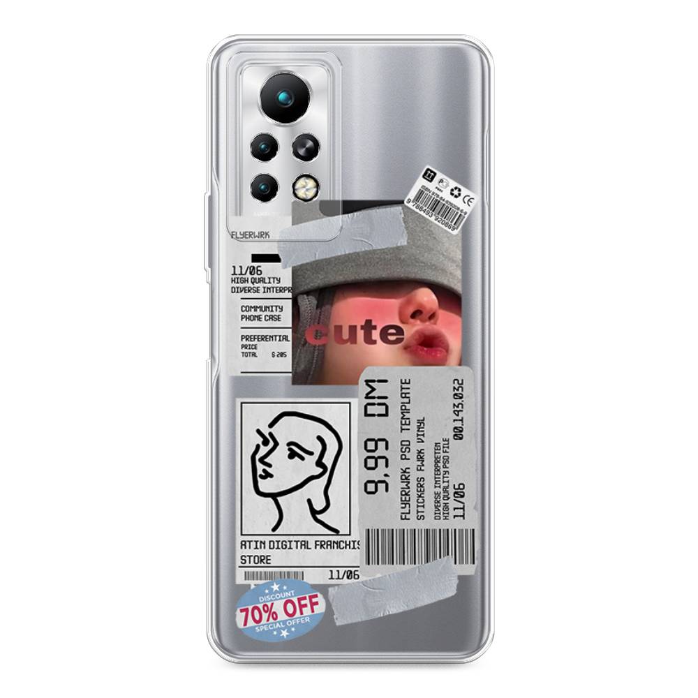 

Чехол для Infinix Note 11 Pro "Cute girl collage", Розовый;серый;голубой, 3100550-6