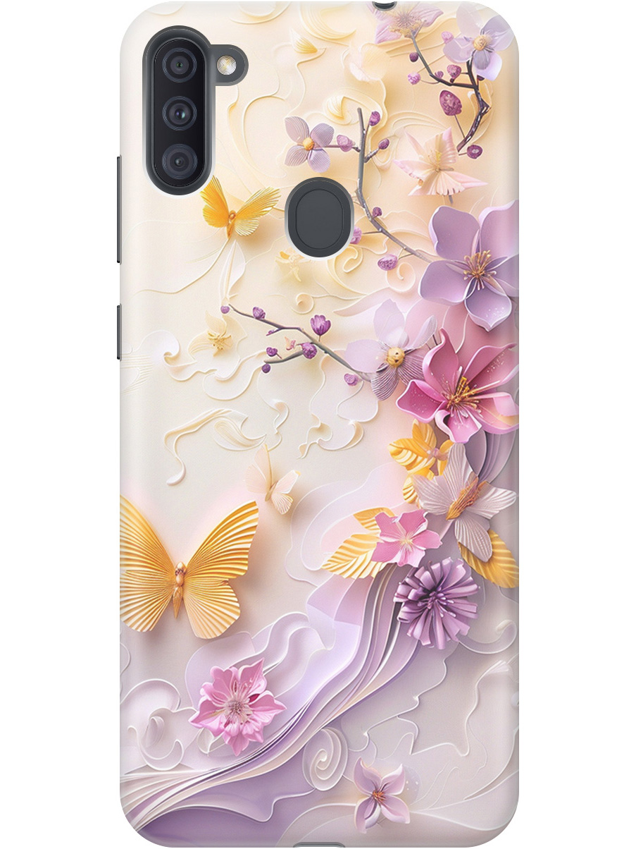 

Силиконовый чехол на Samsung Galaxy A11/M11 с принтом "Оранжевые бабочки", Прозрачный;белый;оранжевый;фиолетовый, 722820823