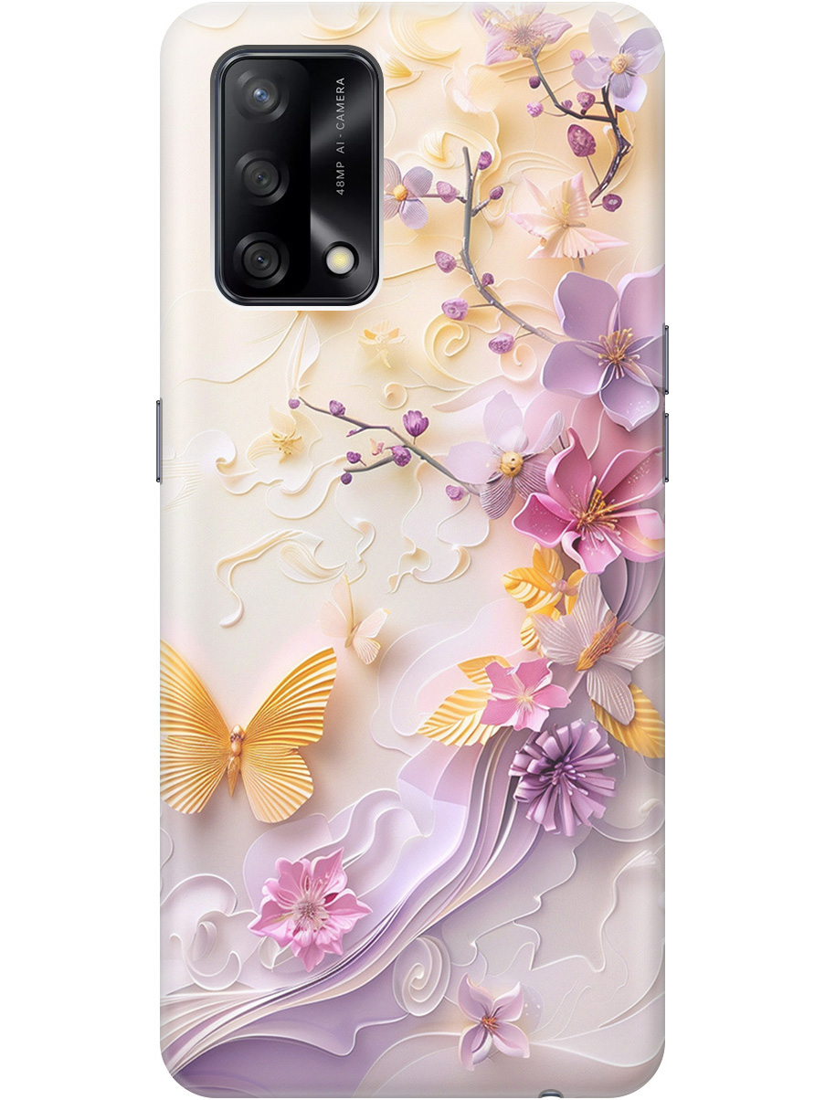 

Силиконовый чехол на Oppo A74 с принтом "Оранжевые бабочки", Прозрачный;белый;оранжевый;фиолетовый, 726147223