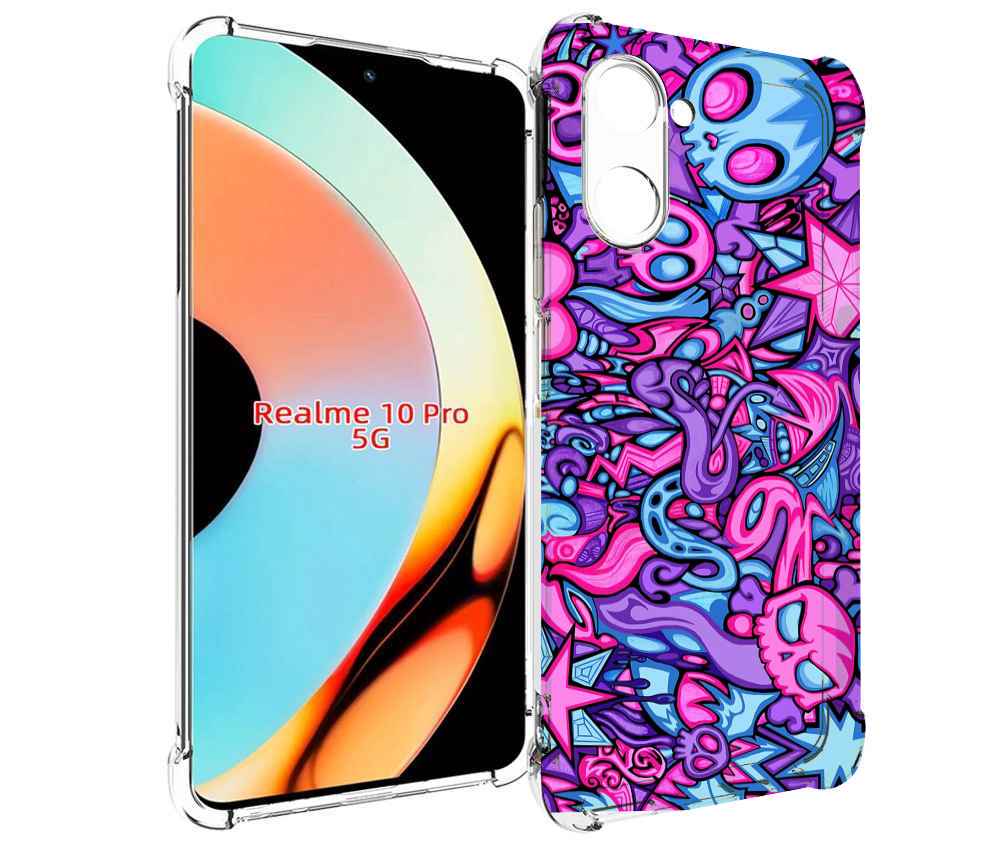 

Чехол бампер MyPads крутой-паттерн для Realme 10 Pro противоударный, Прозрачный, Tocco
