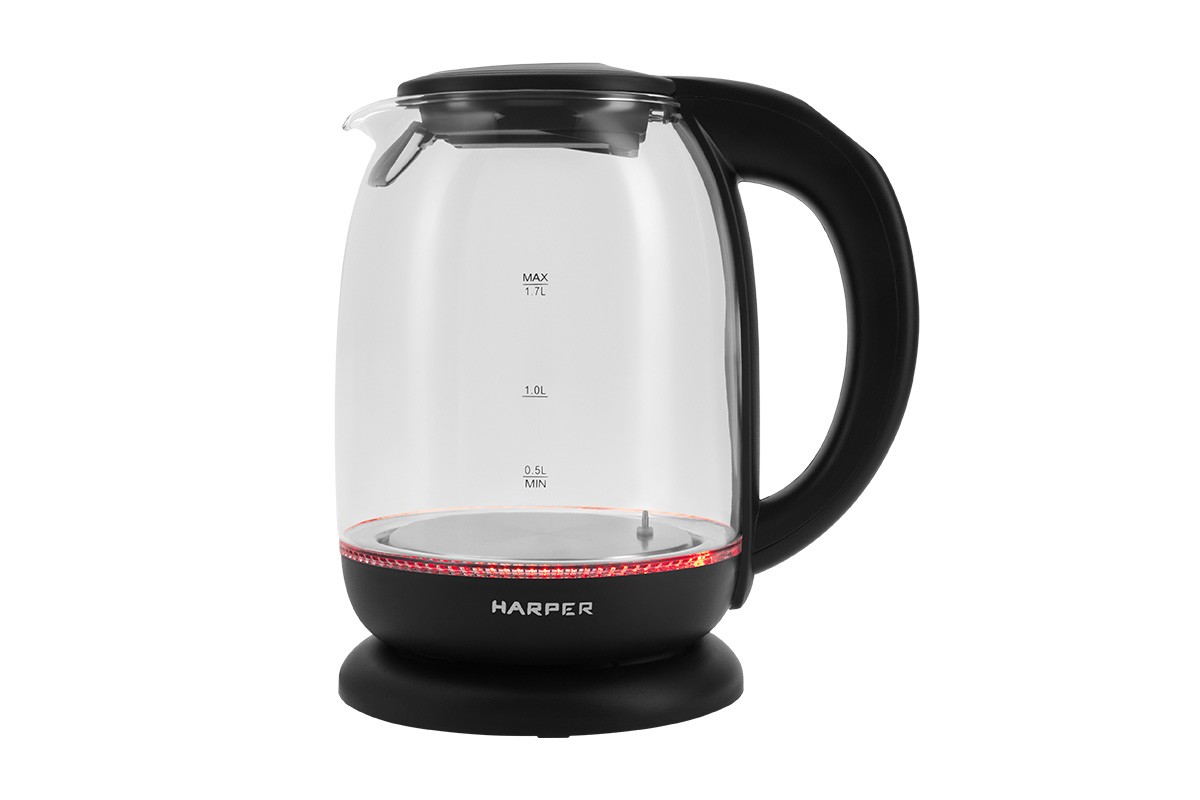 

Чайник электрический HARPER HWK-GD04 1.7 л черный, HWK-GD04