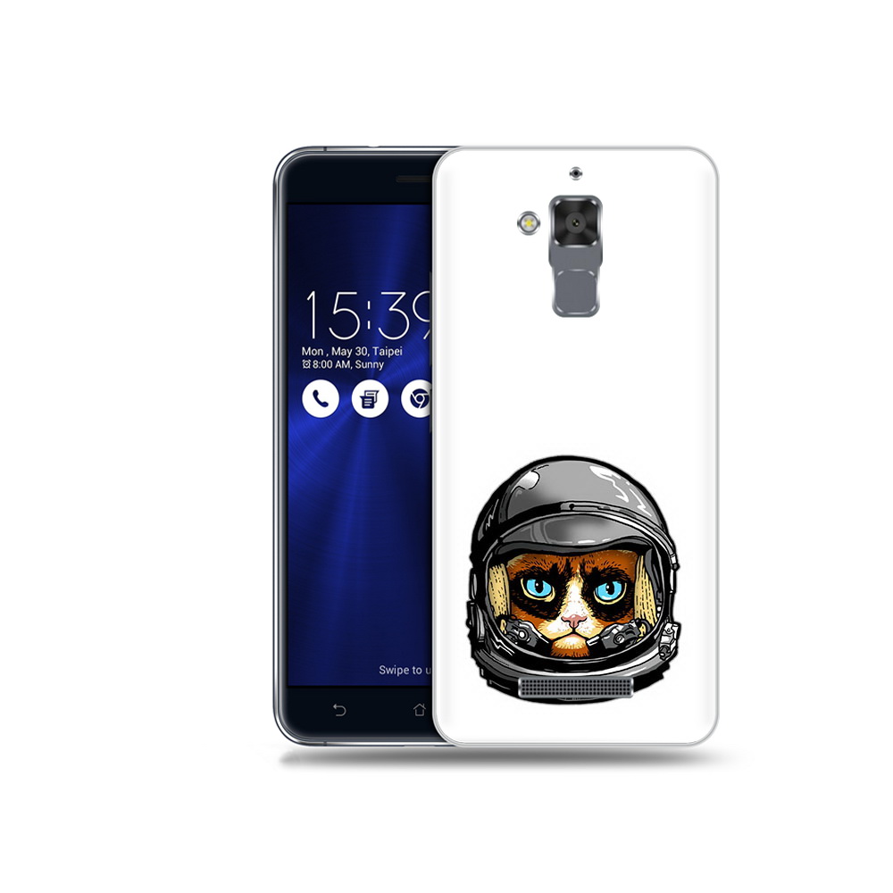 

Чехол MyPads Tocco для Asus ZenFone 3 Max (ZC520TL) кот космонавт, Прозрачный, Tocco