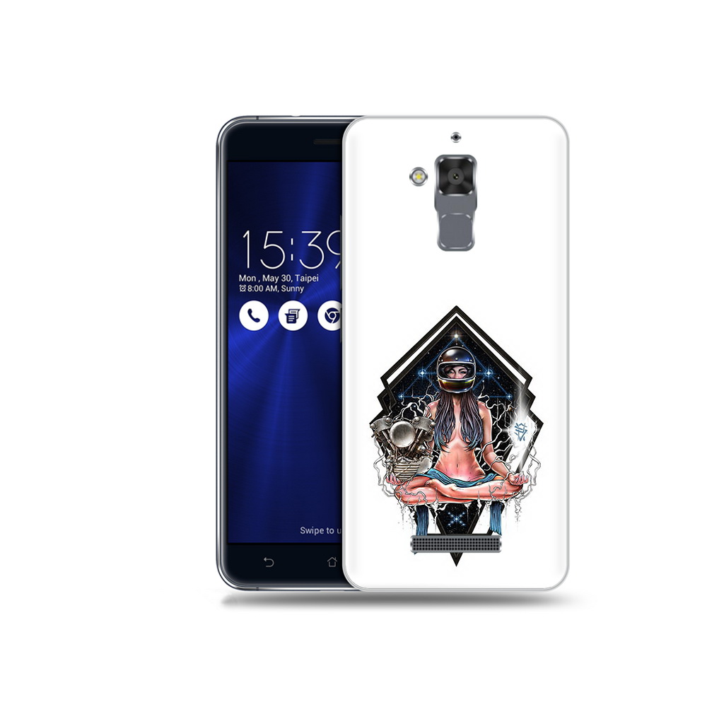 

Чехол MyPads Tocco для Asus ZenFone 3 Max (ZC520TL) красивая девушка в шлеме, Прозрачный, Tocco