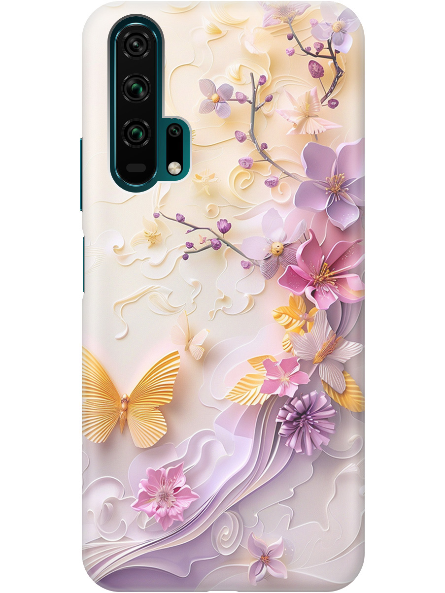 

Силиконовый чехол на Honor 20 Pro с принтом "Оранжевые бабочки", Прозрачный;белый;оранжевый;фиолетовый, 721700723