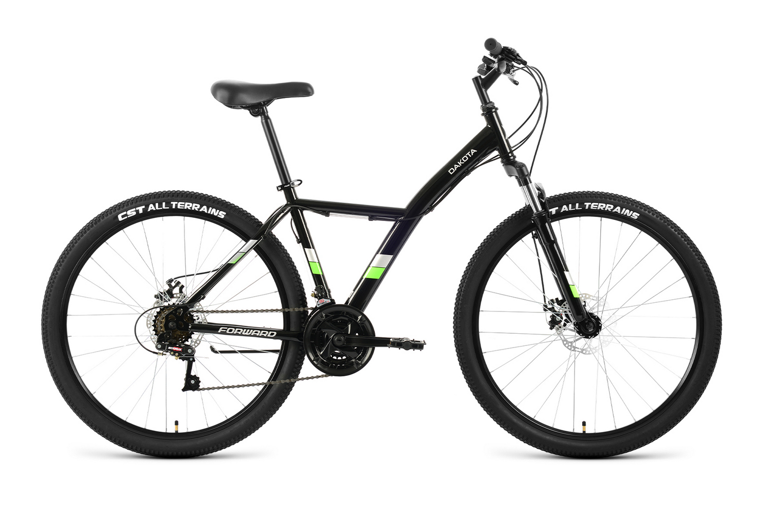 Горный велосипед Forward Dakota 27.5 2.0 D, год 2022, цвет Черный-Зеленый, ростовка 16.5