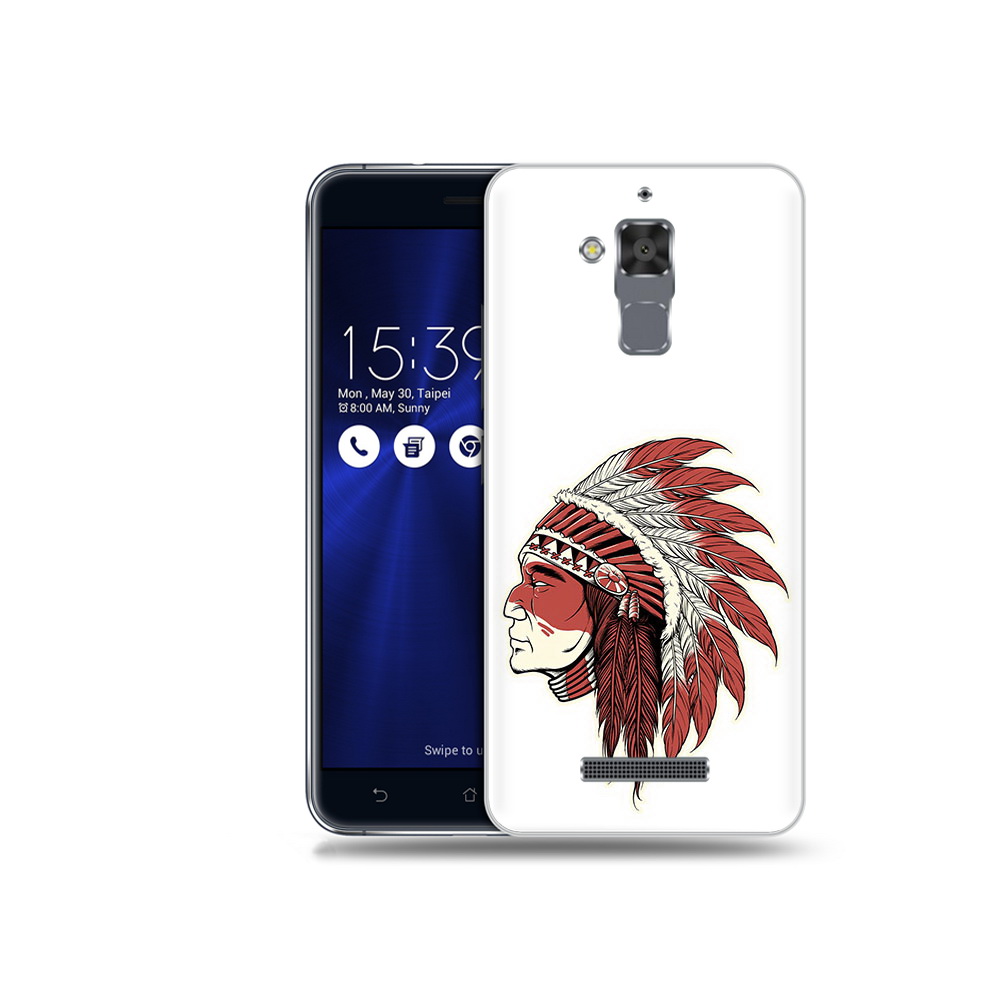

Чехол MyPads Tocco для Asus ZenFone 3 Max (ZC520TL) красный индеец, Прозрачный, Tocco