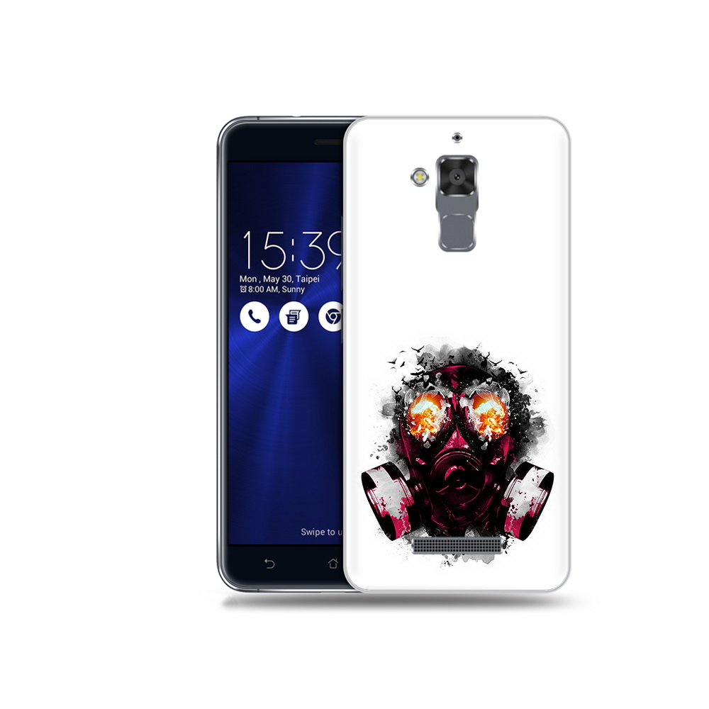 

Чехол MyPads Tocco для Asus ZenFone 3 Max (ZC520TL) красный противогаз, Прозрачный, Tocco