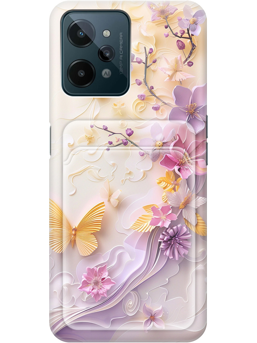

Силиконовый чехол на Realme C31 с принтом с карманом для карты прозрачный 805397, Белый;фиолетовый;прозрачный;оранжевый, 766400323