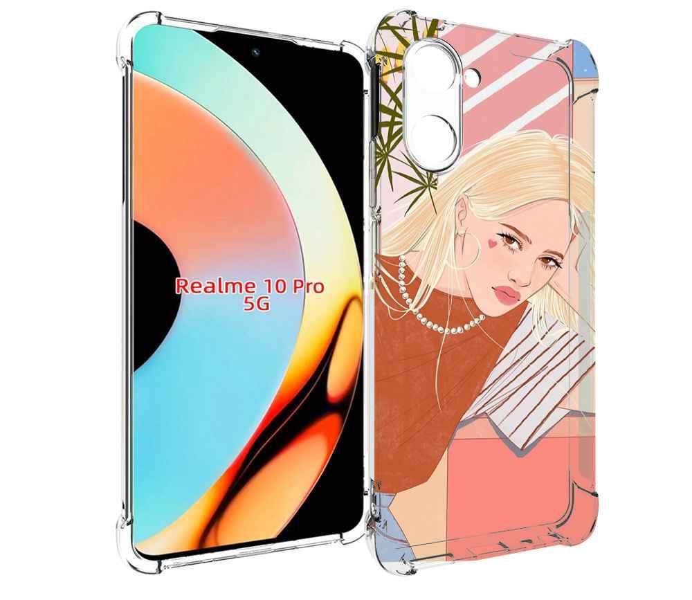 

Чехол бампер MyPads летняя-девочка женский для Realme 10 Pro про..., Прозрачный, Tocco