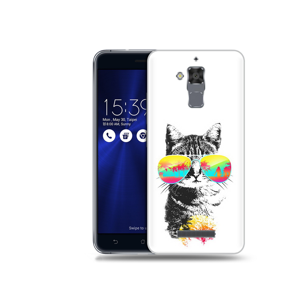 

Чехол MyPads Tocco для Asus ZenFone 3 Max (ZC520TL) крутой кот, Прозрачный, Tocco
