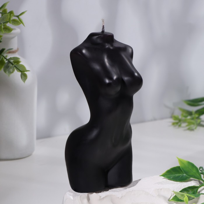 Свеча фигурная "Бюст женский", 6х14 см, черный, 4 ч