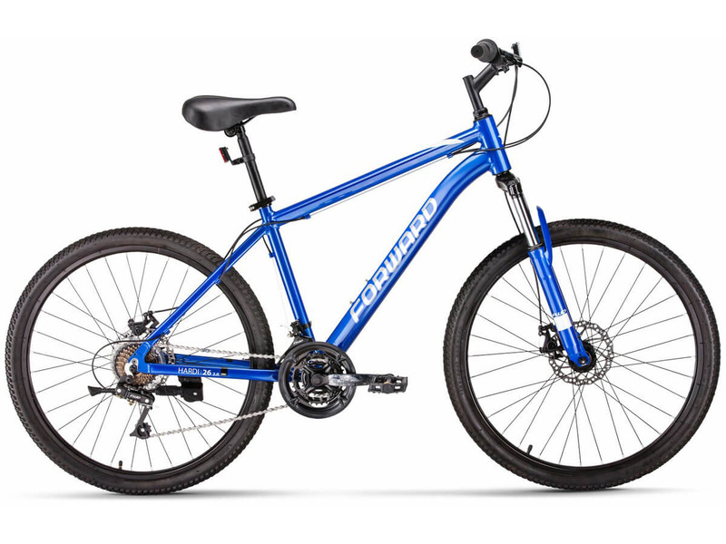 фото Горный велосипед forward hardi 26 2.0 d fr, год 2023, цвет синий-серебристый, ростовка 18