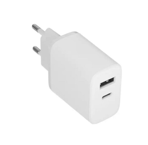 Устройство зарядное Axxa USB A, USB-C, PD, QC 3.0, 20W, белое