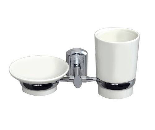 

Держатель стакана и мыльницы WasserKRAFT K-28126, Белый;хром