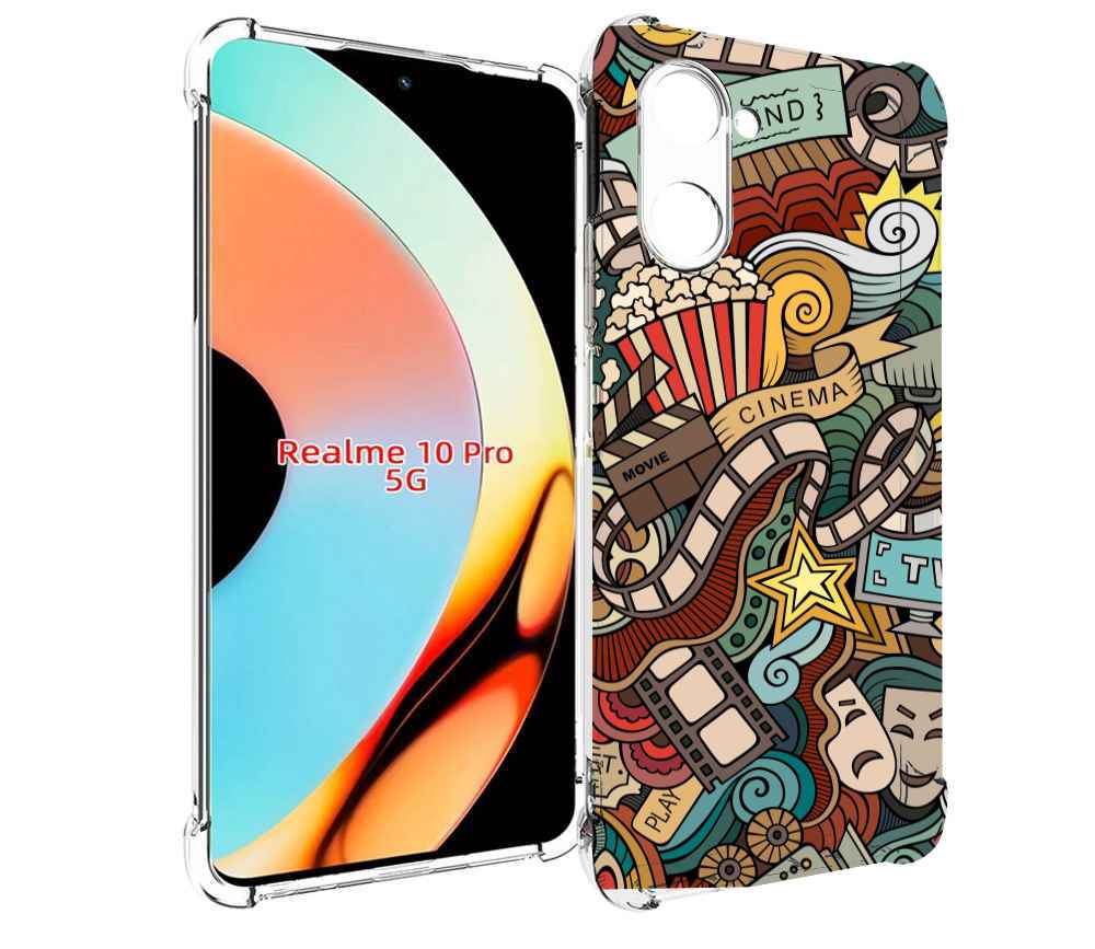

Чехол бампер MyPads любимое кино для Realme 10 Pro противоударный, Прозрачный, Tocco