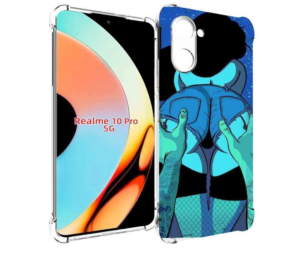 

Чехол бампер MyPads любитель потрогать для Realme 10 Pro противо..., Прозрачный, Tocco