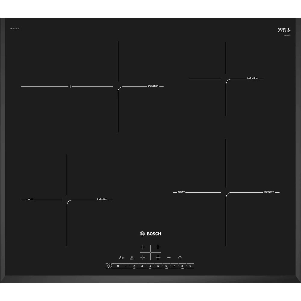 

Встраиваемая варочная панель индукционная Bosch PIE651FC1EEU черный, PIE651FC1EEU