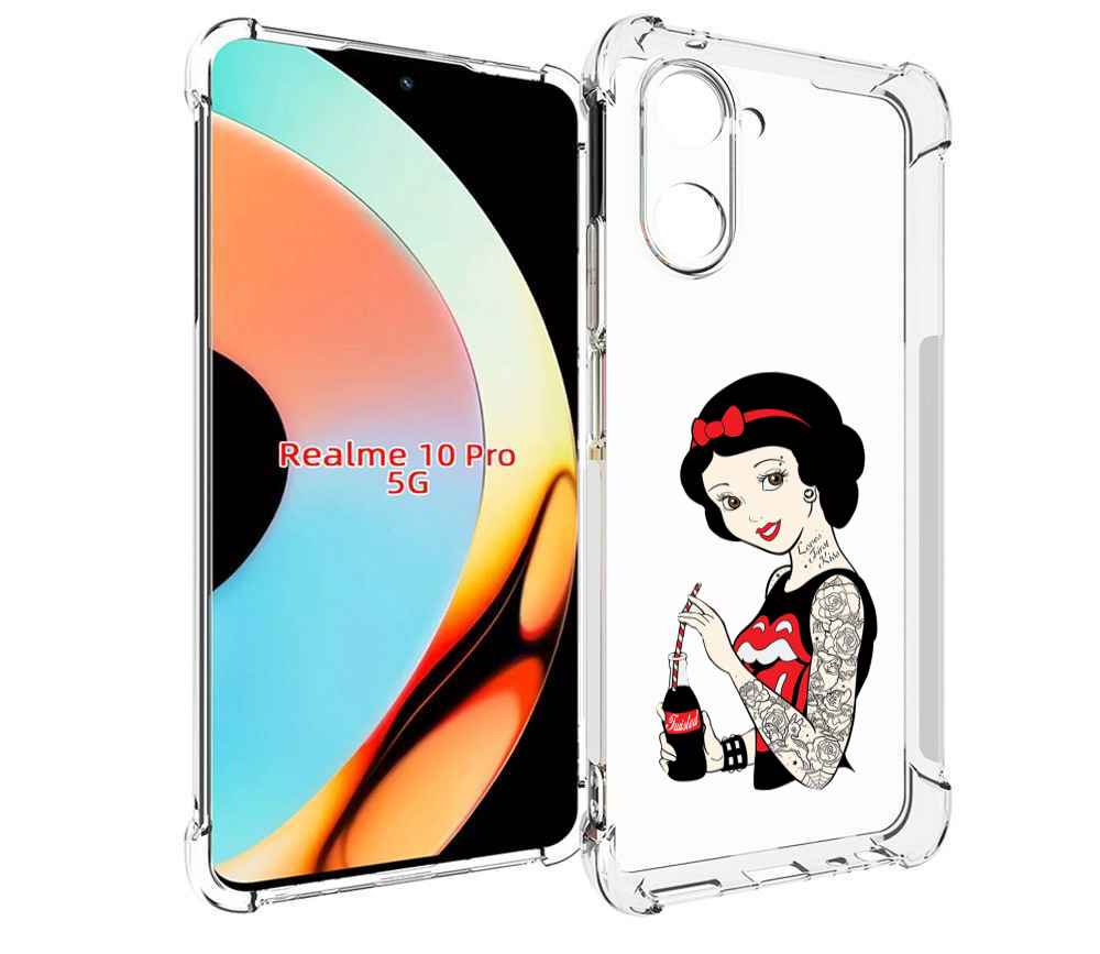 

Чехол бампер MyPads любительница-колы женский для Realme 10 Pro ..., Прозрачный, Tocco
