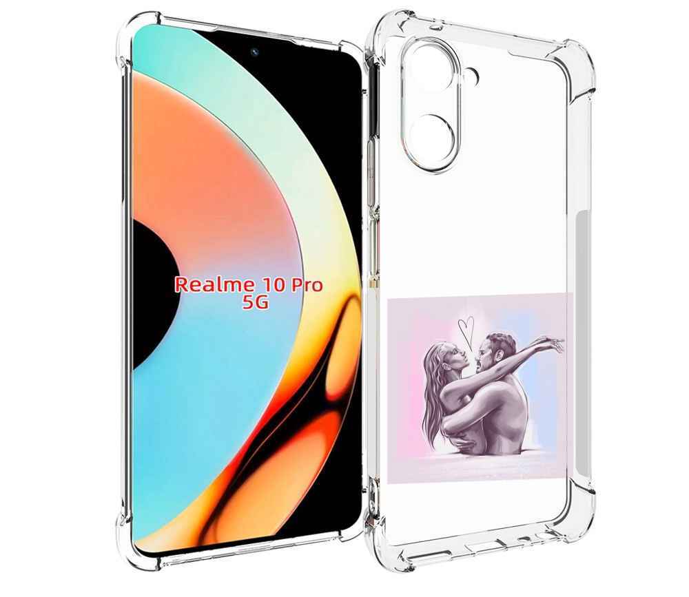 Чехол бампер MyPads любовные-тела для Realme 10 Pro противоударный