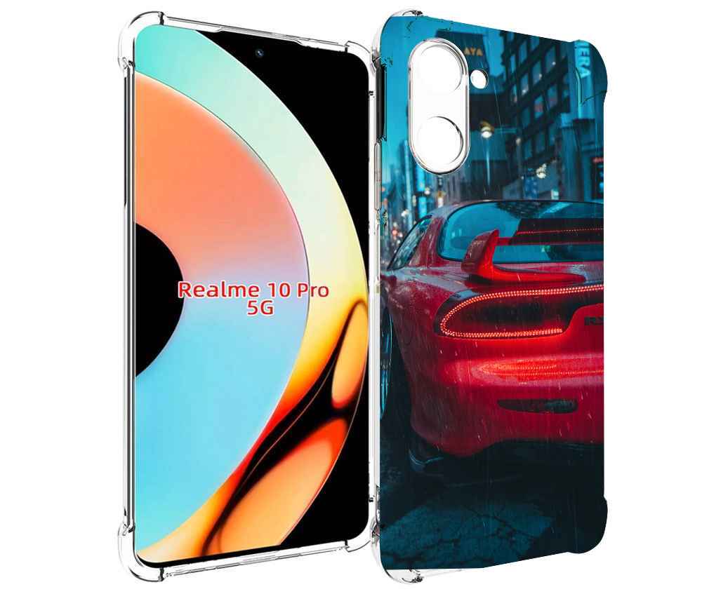 

Чехол бампер MyPads мазда-рх7 для Realme 10 Pro противоударный, Прозрачный, Tocco