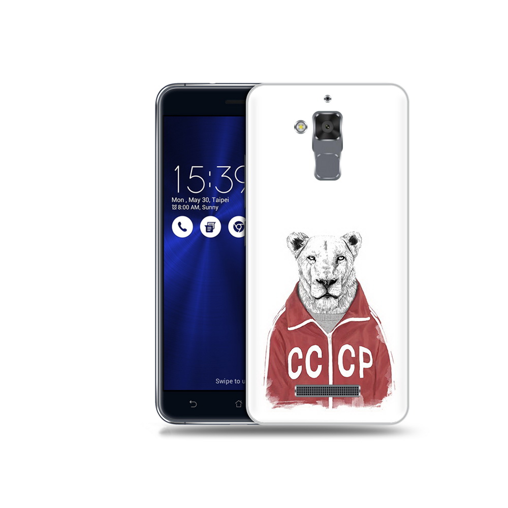 

Чехол MyPads Tocco для Asus ZenFone 3 Max (ZC520TL) львица ссср, Прозрачный, Tocco