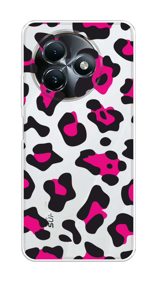 

Чехол на Itel S24 "Pink cow spots", Черный;розовый, 3202050-1