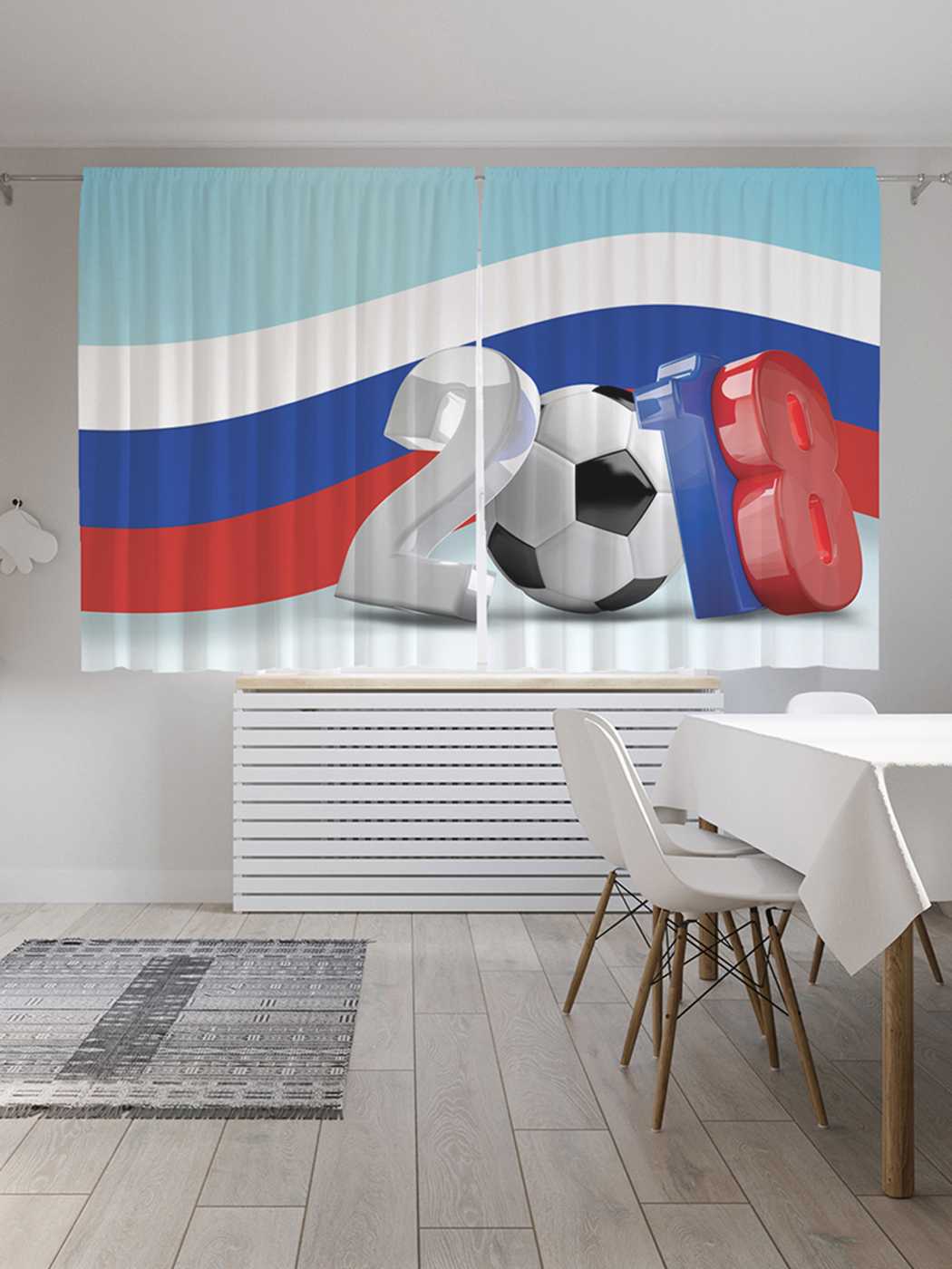 

Шторы с фотопечатью JoyArty "Снежная Россия" из сатена, 290х180 см