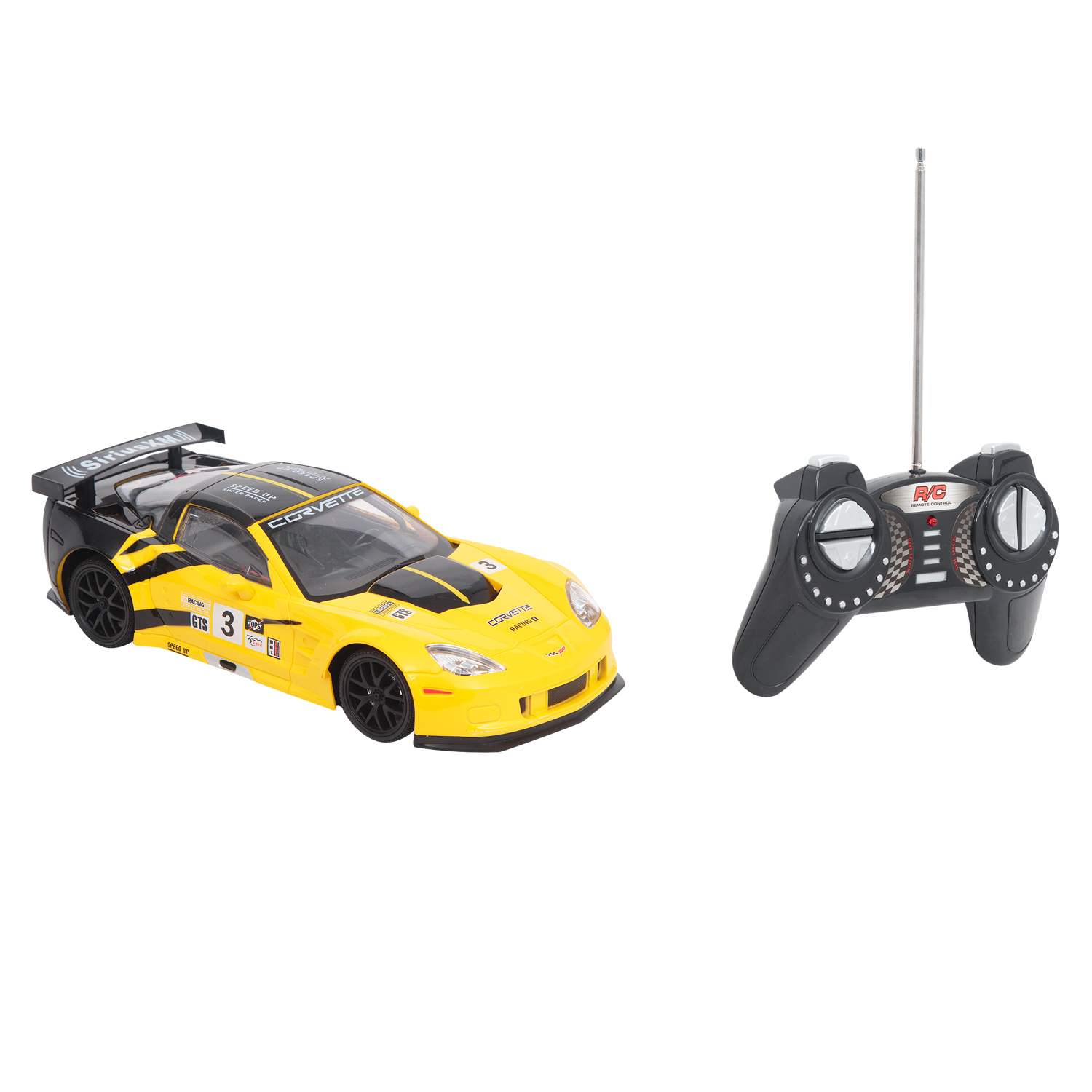 

Машина на радиоуправлении Maxi Car Vip Line Chevrolet Corvette C6 R, 1:18, желтый