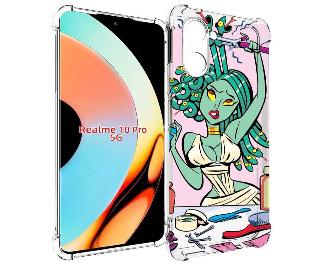 

Чехол бампер MyPads медуза расчесывается женский для Realme 10 P..., Прозрачный, Tocco