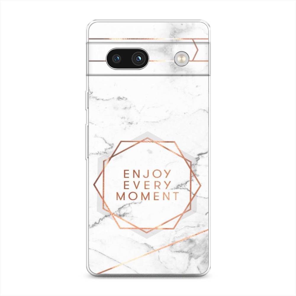 

Чехол Awog на Google Pixel 7A "Enjoy every moment мрамор", Белый;розовый;серый, 271450-7